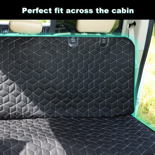 Meginc Dog Car Seat Covers for Back Seat, Waterproof Pet Bench Seat Cover for Truck Chevrolet Silverado/Ram/Ford F-Series/GMC Sierra 600D Heavy Duty Scratch Proof Nonslip Truck Seat Covers for Dogs