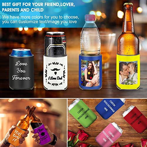 Custom Can Sleeve Beer Coolers Bulk Personalized Can Cooler With Photo Logo Customized Insulated Beverage Bottle Holder for Party Weddings Fishing Picnics