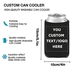 Custom Can Sleeve Beer Coolers Bulk Personalized Can Cooler With Photo Logo Customized Insulated Beverage Bottle Holder for Party Weddings Fishing Picnics