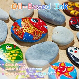 20 Colors Acrylic Paint Marker Set Acrylic Paint Pens, Quick Dry Paint Markers Set for Metal Rock Painting Canvas Wood Glass Plastic Fabric DIY Art Craft Painting Supplies