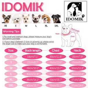IDOMIK Dog Hoodies Pullover Casual Sweatshirt Soft Winter Coat for Small Dogs,Pet Clothes Cotton Hooded Shirt with Sleeves,Puppy Pajama Onesie Jumpsuit Warm Outfits Costume Cold Weather Jacket Apparel