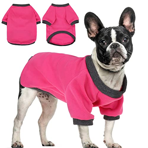 IDOMIK Dog Hoodie Fleece Puppy Clothes Warm Sweater, Kitten Pet Sweatshirt Doggie Soft Winter Pullover Coat Apparel, Christmas Outfit Dog Costume Hooded Clothes Coat Winter Sweater for Small Dogs Cats