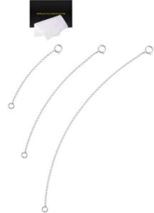 925 sterling silver necklace extender sterling silver necklace chain extenders for necklaces 2", 4", 6" inches