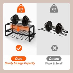 Musskey Power Tool Organizer, Drill Holder Wall Mount - Garage Tool Organizers and Storage,3 layer Heavy Duty Metal Tool Shelf, Utility Storage Rack for Cordless Drill, Perfect for Father's Gift