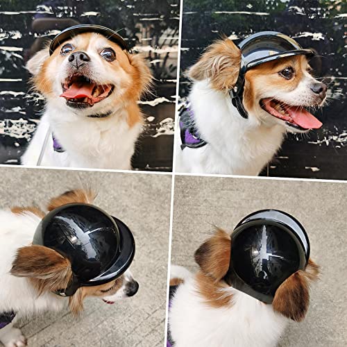 Enjoying Dog Helmet Motorcycle Hats with Ear Holes Pet Helmet Dog Hard Hat Safety Riding for Small-Large Dogs, Medium