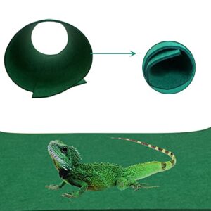 MUYG 2 Pcs Reptile Carpet Mat,Reptile Terrarium Carpet Substrate Floor Bearded Dragon Tank Liner Mats Supplies Soft Pet Habitat Bedding for Gecko Leopard Gecko Tortoise Snake 23.6" x 15.7"(Green)