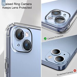 Switdo Compatible with iPhone 14 Case Clear with Built-in Screen Protector&Camera Lens Protector,Transparent Shockproof Cover Full Body Protective Phone Case for iPhone 14 6.1 inch,Clear