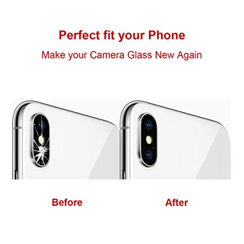 Perzework 2 Pcs Original Back Rear Camera Lens Glass Replacement for iPhone Xs Max and iPhone Xs with pre-Installed Adhesive and Reparing Toolkit