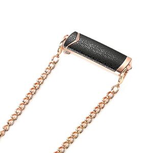 universal cell phone lanyard holder, beritni metal crossbody phone chain with clip detachable phone tether safety strap women girls compatible with iphone 14 13, most smartphones, black + rose gold