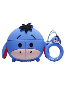 adorable case for apple airpods pro anime cartoon cute kawaii protective case anti-fall headphone case cover (cute donkey)