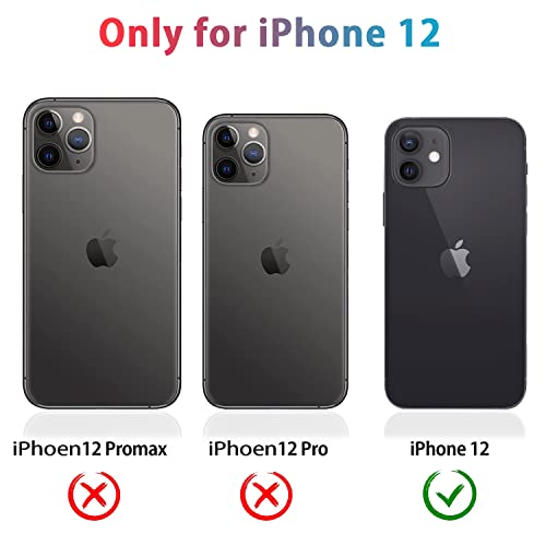 Diverbox for iPhone 12 case [Shockproof] [Dropproof] [Tempered Glass Screen Protector],Heavy Duty Protection Phone Case Cover for Apple iPhone 12 (12-Black-3in1)