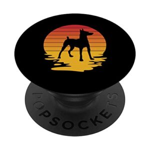 retro miniature pinscher min pin popsockets swappable popgrip