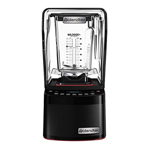 Blendtec Stealth X 885 - Brushless Commercial-Grade Blender with Sound Enclosure - Wildside + and FourSide Jar with Soft Lid - Black