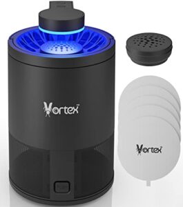 vortex indoor insect trap - catcher & killer for fruit flies, gnat, mosquito, moth - uv light non zapper suction glue board - bug light fruit fly trap