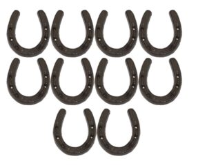 midwest craft house small cast iron horseshoes • crafts home dÉcor, horseshoe/horse shoe, small tiny niknak - pack of 10, 3 1/4" x 3" rustic color