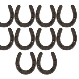 Midwest Craft House Small CAST Iron Horseshoes • Crafts Home DÉCOR, Horseshoe/Horse Shoe, Small Tiny NIKNAK - Pack of 10, 3 1/4" X 3" Rustic Color