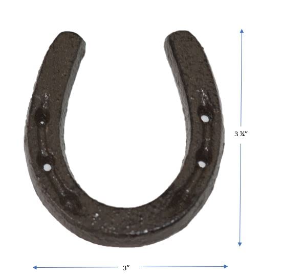 Midwest Craft House Small CAST Iron Horseshoes • Crafts Home DÉCOR, Horseshoe/Horse Shoe, Small Tiny NIKNAK - Pack of 10, 3 1/4" X 3" Rustic Color