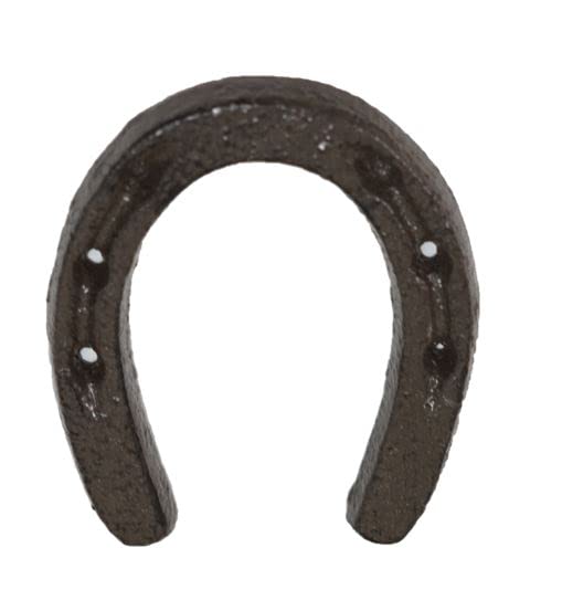 Midwest Craft House Small CAST Iron Horseshoes • Crafts Home DÉCOR, Horseshoe/Horse Shoe, Small Tiny NIKNAK - Pack of 10, 3 1/4" X 3" Rustic Color