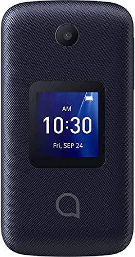 Alcatel Go Flip 4 4056W 4GB (T-Mobile only) Flip Phone - for Senior Easy Use Blue