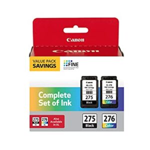 Canon PG-275/CL-276 Multi Pack, Compatible to PIXMA TS3520, TS3522 and TR4720 Printers & CL-276 Color Ink Cartridge, Compatible to PIXMA TS3520, TS3522 and TR4720 Printers