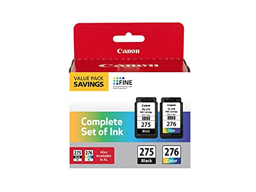 Canon PG-275/CL-276 Multi Pack, Compatible to PIXMA TS3520, TS3522 and TR4720 Printers & CL-276 Color Ink Cartridge, Compatible to PIXMA TS3520, TS3522 and TR4720 Printers