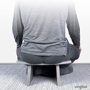 Ungloo Meditation Bench|Wide Tall Sturdy Stable Cross Legged & Kneeling Stool|Easy on Hips & Knees Meditation and Prayer Bench| Lightweight Sustainable Bamboo Meditation Stool