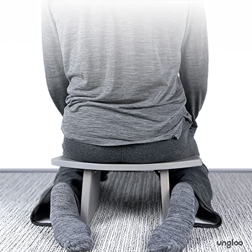 Ungloo Meditation Bench|Wide Tall Sturdy Stable Cross Legged & Kneeling Stool|Easy on Hips & Knees Meditation and Prayer Bench| Lightweight Sustainable Bamboo Meditation Stool