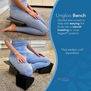 Ungloo Meditation Bench|Wide Tall Sturdy Stable Cross Legged & Kneeling Stool|Easy on Hips & Knees Meditation and Prayer Bench| Lightweight Sustainable Bamboo Meditation Stool