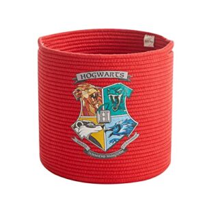idea nuova harry potter hogwarts rope storage organizer bin, 15" h x 14" w