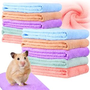 remerry 40 pieces guinea pigs blankets hamster fleece cage liners soft guinea pig bedding cage liner small animal blanket bathe towels sleep bedding (29.5 x 13.8 inches)