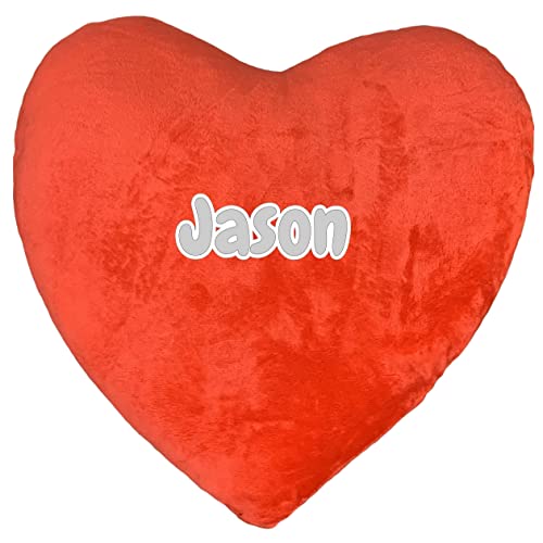 Personalized Get Well Soon Heart Pillow - Send a Custom Feel Better Message to Cheer Someone up Wrapping + Shipping, Fast Processing Time Red, 31.5 * 25.5 * 8.1cm / 12.4 x 10.1 x 3.2 inches