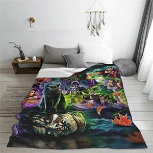 peter Halloween Flannel Fleece Throw Blanket Colorful Microfiber Durable Couch Blankets Home Decor Perfect for Bed and Sofa Blankets for All Season 50'x40'