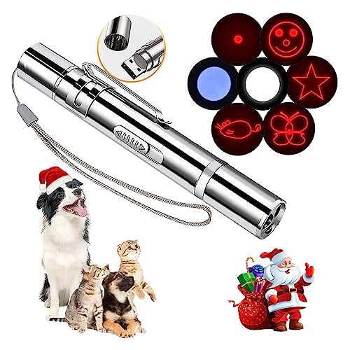 Bunny Rabbits Pointer Toy,Guinea Laser Pointer,7 Adjustable Patterns Laser,Cat Toy Pointer for Indoor, 5 Switchable Patterns,Red Light Hamsters Rats Pointer Toy,USB Charging Pointer Toy