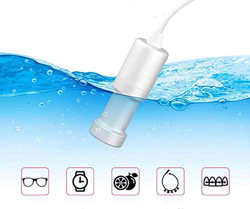 Portable Household Ultrasonic Cleaner PRO, Professional Mini Immersible Ultrasonic Cleaning Machine, Jewelry Cleaner for Cleaning Fruit, Glasses, Vegetable, Dentures, Jewelry, Underwear, Tableware