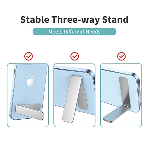 MOMOSI Ultra-Thin Phone Kickstand Attachment Multi-Angle Aluminum Kickstand (Adjustable Angle) Compatible with iPhone 14/14 Plus/14 Pro/14 Pro Max iPhone 13/12 Samsung Galaxy S22/S21 iPad Blue