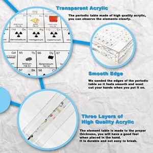 BEWITU Periodic Table with Real Elements Inside, Acrylic Periodic Table with Flannel Bag, Large Periodic Table of Elements, Chemistry Gifts for Kids Adults Teacher(8.3" x 5.5")
