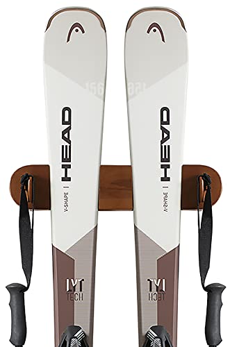 Jeereal Ski Wall Display Rack,Wall Ski Rack Ski Rack for Garage Wall , Timber Wall Mounted Ski Rack Skis Storage