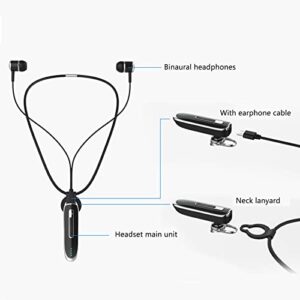 Headset, Wireless Business Single Earpiece, HiFi Stereo Sound Clear Calls Headphone with Noise Reduction Microphone, for Office Workout