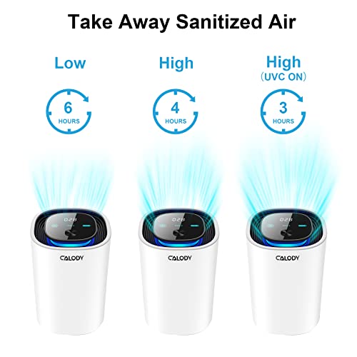 Calody Air Purifiers for Bedroom Home, Car air purifier Ionizer, 15 Million Negative Ions for Smokers, 30dB Quiet Portable Ionic Air Purifiers, Helps Alleviate Allergies, Dust, Smoke and more — Ideal for Traveling, Home, and Office Use