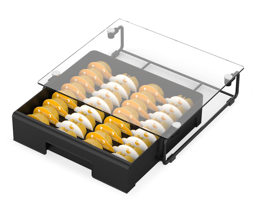 EVERIE Cocktail Capsules Storage Holder Drawer Organizer Compatible with Bartesian Cocktail Pods, Capacity of 36