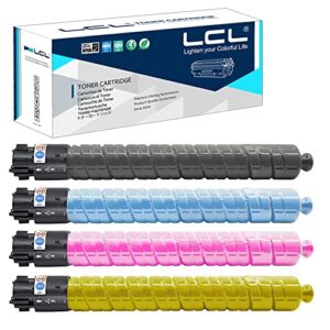 lcl compatible toner cartridge replacement for ricoh im c300 c400 842378 842379 842380 842381 imc300f imc400f imc400sf (4-pack black, cyan, magenta, yellow)