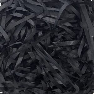 hlnlsu cut paper shred filler (1 lb) for packing and filling gift baskets,multi-color optional (black)