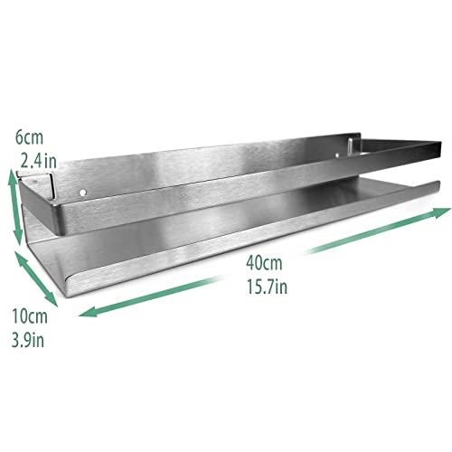 GLYNAE Stainless Steel Shelf Wall Mounted Kitchen Shelves for Wall 40CM