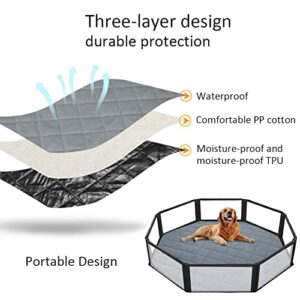 Octagon Washable Liner for Small Animal Playpen，Guinea Pig Bedding Cage Liners Washable Pee Pads for Dogs Pets (40.6 inch)