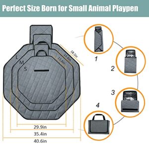 Octagon Washable Liner for Small Animal Playpen，Guinea Pig Bedding Cage Liners Washable Pee Pads for Dogs Pets (40.6 inch)