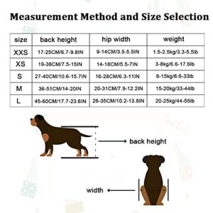 QingYi Dog Wheelchair , Adjustable Animal Exercise Wheels,Cart Pet Wheelchair for Handicapped Hind Legs Small Pet/Cat/Dog Walk (M), Red