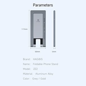 Hagibis Cell Phone Stand for Desk, Foldable Aluminum Phone Holder, Ultra Slim Portable Travel Office Adjustable Mount for iPhone 14 13 12 11 Pro Max X SE XR 8 Plus Samsung Galaxy iPad Mini