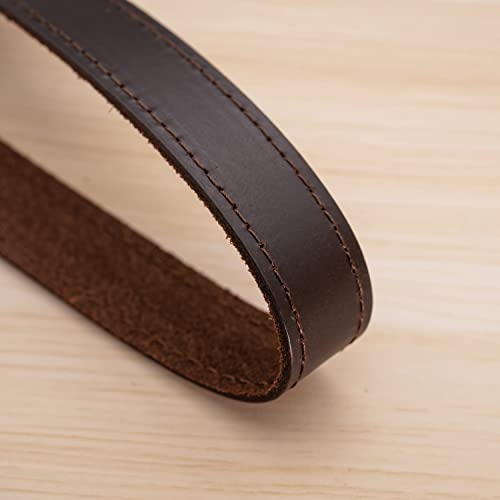 Earphones Straps, Soft Genuine Leather Anti-Lost Earbuds Holder Neck Strap, 17.71inch (Leather)