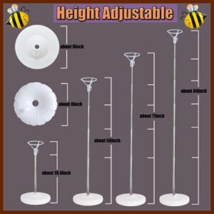 Adjustable Balloon Column Stand Kit for Floor- Set of 2,Base and Telescopic Pole,Balloon Tower Backdrop Decoration for Wedding, Baby Shower, Birthday Party, or Bachelorette Parties