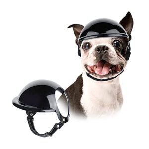 lesypet dog helmet for small dog, dog motorcycle helmet with ear holes and adjustable strap safety helmets for dogs for outdoor driving riding, small